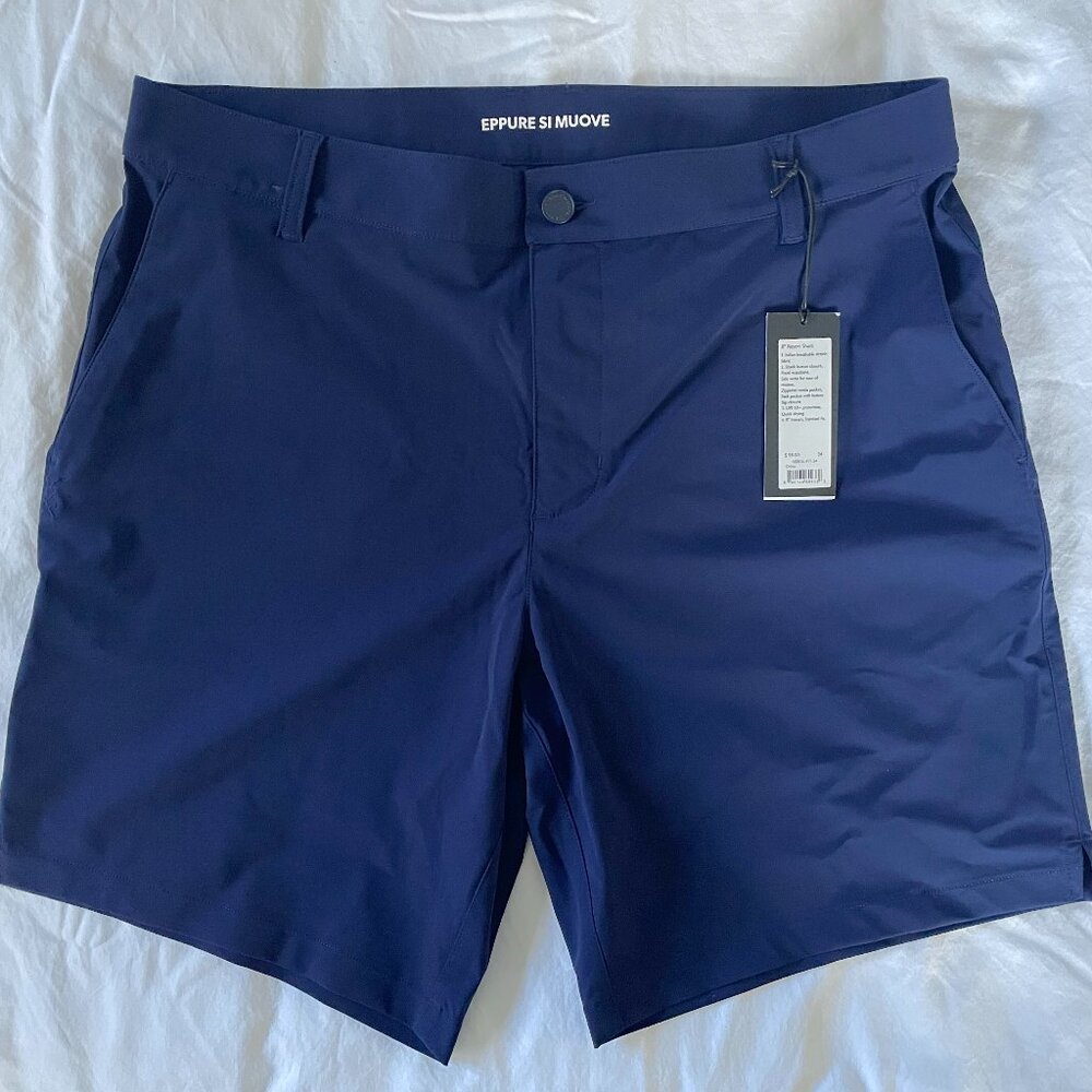 NWT Rhone 8" Resort Short - 34 - Orbita Blue (Orig: $98)